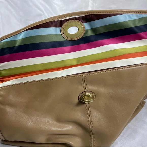 Coach Tan Leather Laptop Bag - Picture 10 of 15